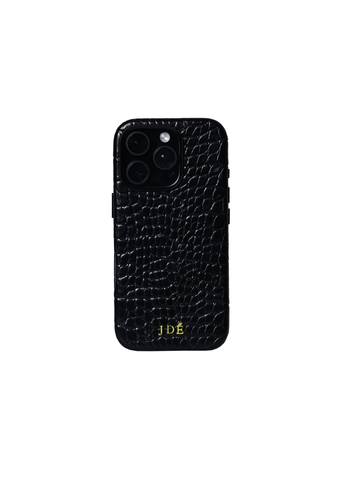 JDE iPhone 16 Pro Case · Black Croco